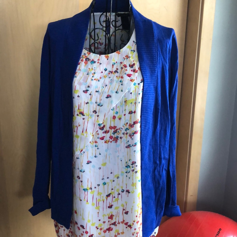 Blue cardigan
